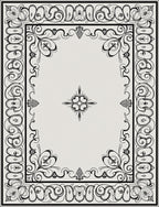 Ornate Swirls and Floral Accents Rug
