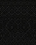 Dark Geometric Lattice Abstract Design Rug