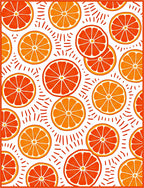 Orange Citrus Slice Pattern Design Rug