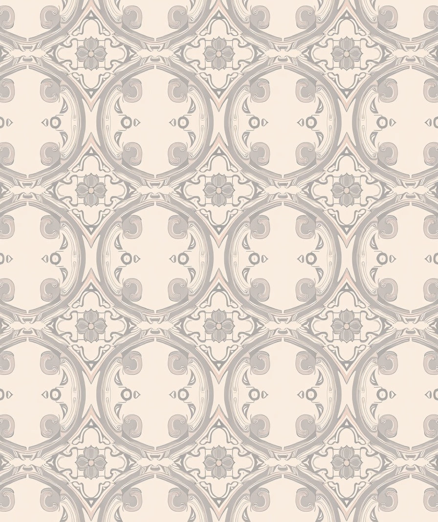 Vintage Floral Oval Pattern Rug