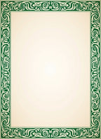 Emerald Green Swirl Border Rug