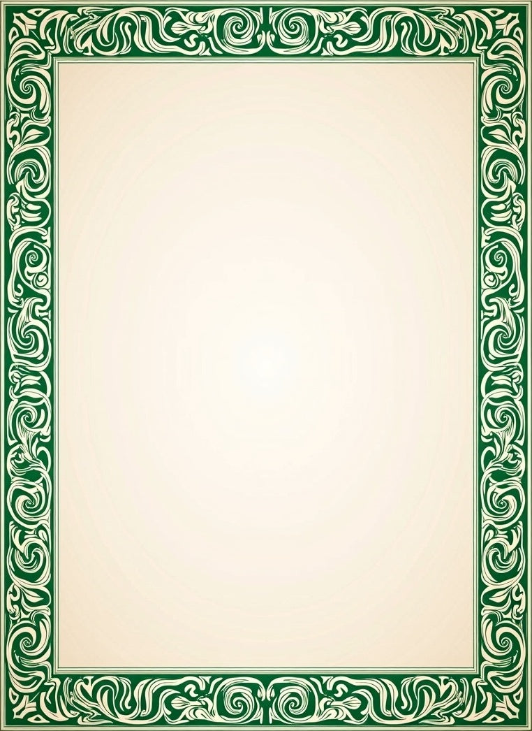 Emerald Green Swirl Border Rug