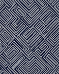 Contemporarily Intertwined White Lines Design Rug