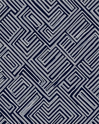 Contemporarily Intertwined White Lines Design Rug