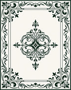 Classic Floral Scrollwork Design Rug