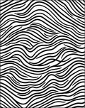 Black White Wavy Stripe Pattern Rug