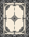 Ornate Black and Cream Classic Pattern Rug