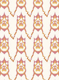 Pink Gold Abstract Floral Pattern Rug