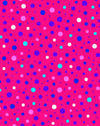 Vibrant Pink Polka Dot Pattern Rug