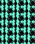 Abstract Black Teal Geometric Pattern Rug