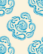 Abstract Blue Swirls Pattern Rug