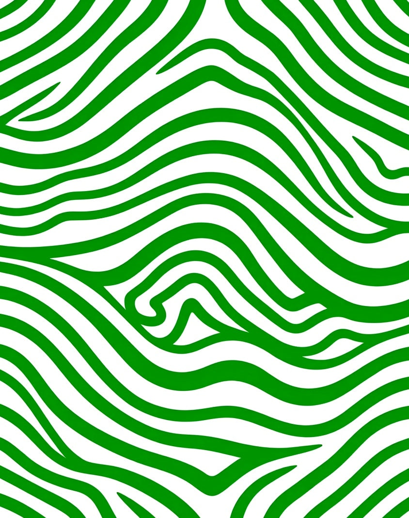 Bold Green Animal Print Pattern Rug