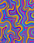 Bold Groovy Wavy Line Pattern Rug