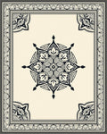 Ornate Floral Mandala Pattern Rug