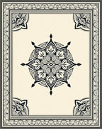 Ornate Floral Mandala Pattern Rug
