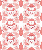 Mid-Century Abstract Coral Pattern Rug