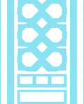 Blue White Abstract Geometric Lines Rug