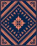 Ornate Floral Geometric Motif Rug