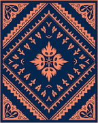 Ornate Floral Geometric Motif Rug