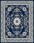 Classic Floral Scrollwork Pattern Rug