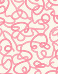 Playful Pink Swirls Abstract Design Rug