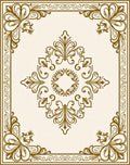 Elegant Floral Scroll Work Rug