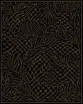 Abstract Leafy Vine Pattern Rug