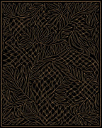 Abstract Leafy Vine Pattern Rug