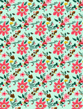 Playful Pink Floral Pattern Rug