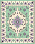 Pastel floral symmetry decorative Rug