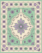 Pastel floral symmetry decorative Rug