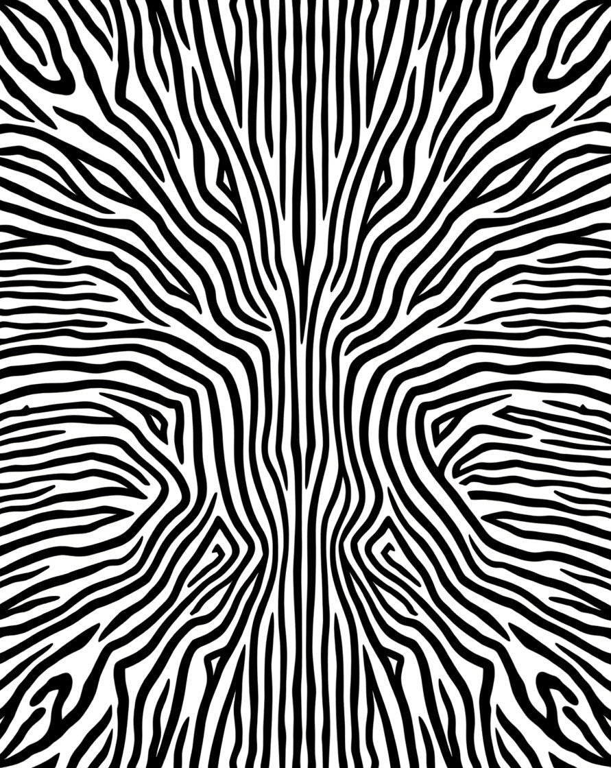 Bold Black and White Abstract Stripes Rug