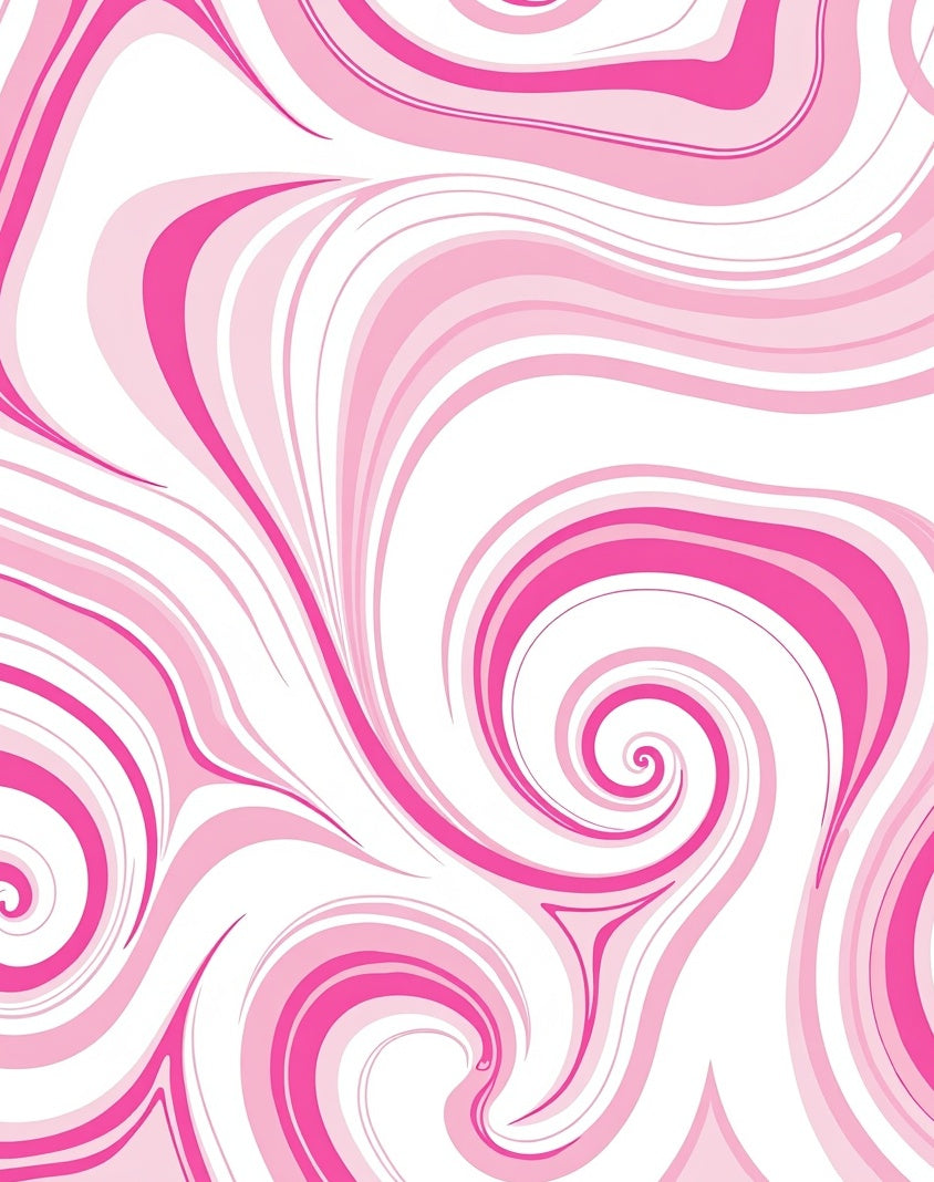 Pink Swirls Strokes Pattern Rug