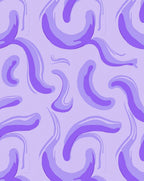 Abstract Purple Swirls Pattern Rug