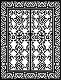 Bold Black and White Geometric Design Rug