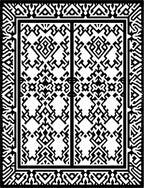 Bold Black and White Geometric Design Rug