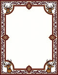 Regal Deer Woodland Corner Border Rug