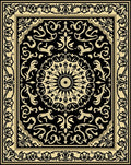 Intricate Scrollwork Mandala Pattern Rug