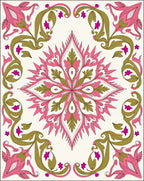 Victorian Floral Medallion Pattern Rug