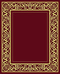 Ornate Golden Vine Frame Rug
