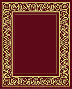 Ornate Golden Vine Frame Rug