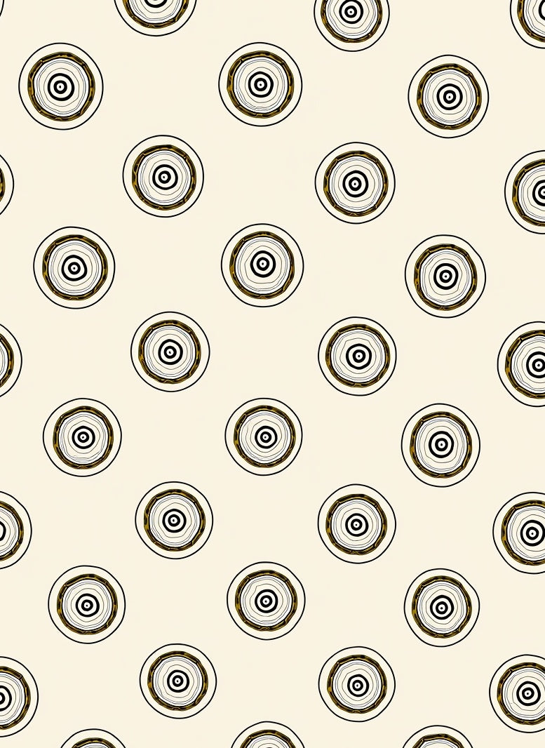Concentric Circles Abstract Pattern Rug