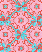 Psychedelic Floral Swirl Pattern Rug
