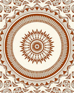 Intricate Marigold Mandala Pattern Rug