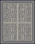 Modern Maze Patterned Graphic Rug