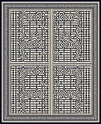 Modern Maze Patterned Graphic Rug