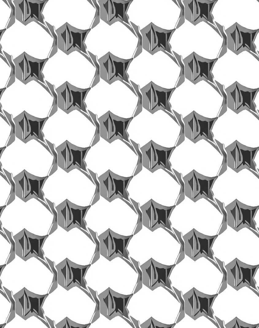 Abstract Geometric Hexagonal Pattern Rug