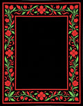 Bold Floral Vine Border Design Rug