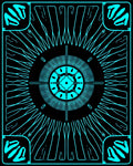 Cyan Geometric Sunburst Design Rug