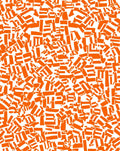 Abstract Orange Shapes Pattern Rug